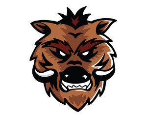 Leadership Animal Logo - Wild Hog Leader Character