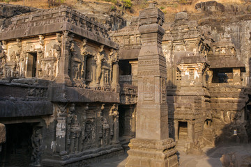 Fototapeta premium Kailas temple in Ellora caves complex, Maharashtra state in India