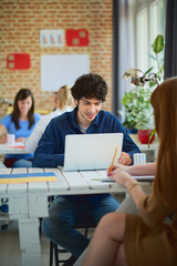 Group of Architects working in modern start up office