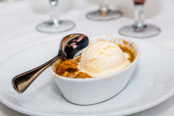 Baked Apple Tart with Ice Cream