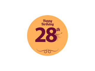 Happy Birthday vintage logo