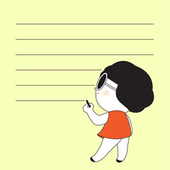 Write Your Own Fate Character Paper Note illustration.