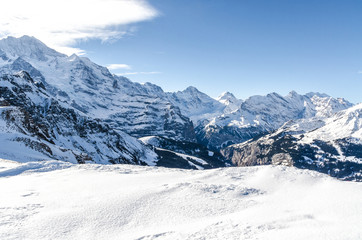 Fototapeta na wymiar Swiss alps. The resort 