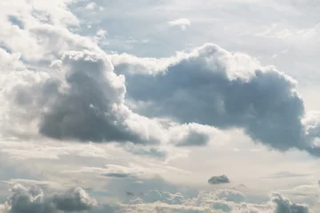 Crédence en verre imprimé Ciel white sky with dramatic clouds