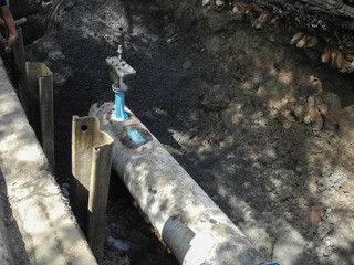 air release valve on steel water pipe, reduce water hammer