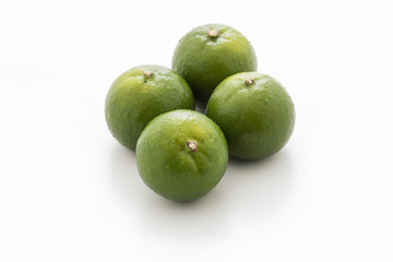 isolated green lemon

