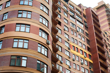 Building construction site work against sky