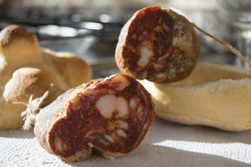 soppressata or typical calabrese salami