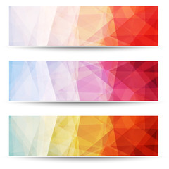Abstract triangle pattern banners
