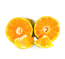 oranges on white background