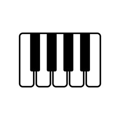 Piano keys icon. Vector illustration