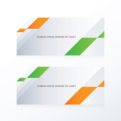 abstract banner vector orange, green