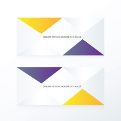 abstract pyramid banner  Purple, yellow