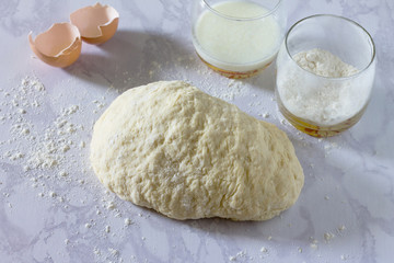 Open pies with meat (belyashi) - the cooking process. Forming th