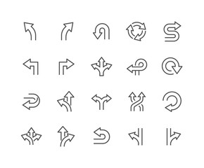 Line Direction Icons