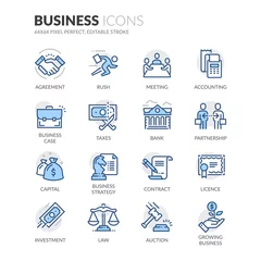 Foto op Plexiglas Line Business Icons © davooda