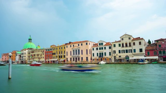 timelapse of Grand canal in Venice Italy