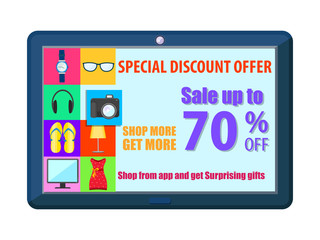 Shopping Carnival Sale Poster for mobile application