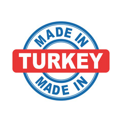 Made in Turkey. Vector emblem flat
