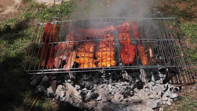 Parrillada de Carnes al aire libre
