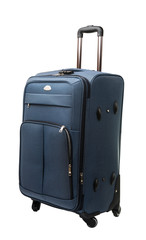 suitcase on wheels isolated