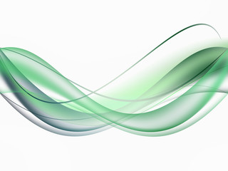 Green abstract wavy background