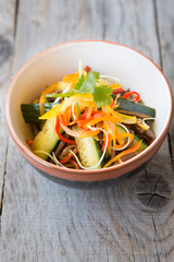 Asian salad with cucumbers