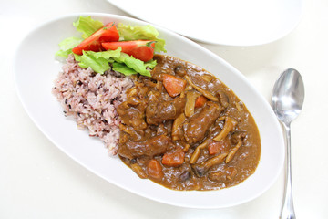 カレーライス　雑穀米