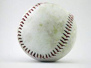 Dirty Baseball with white background