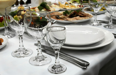 Dinner at the restaurant