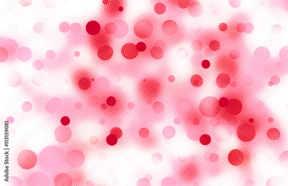 Poster simple red halftone bokeh effect abstract in on a white backgrou