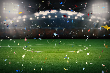 celebration soccer field background © phonlamaiphoto