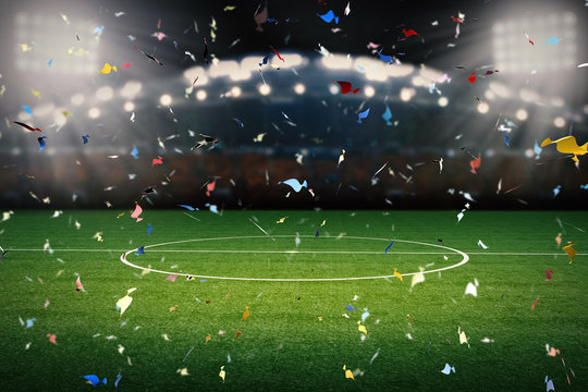 celebration soccer field background