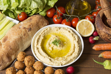 Hummus and falafel