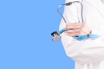 Female doctor with a stethoscope 