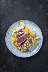 Thunfisch Steak mit Bratkartoffel