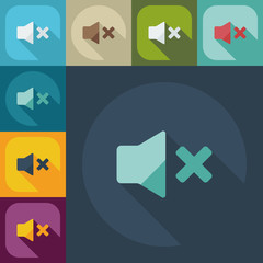 Flat modern design with shadow icon player