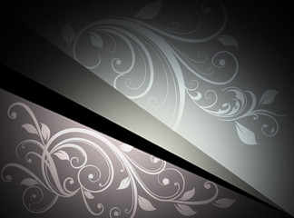 Background ornamental pattern for design with flowers.