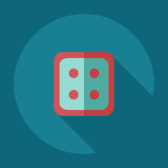 Flat modern design with shadow icons button