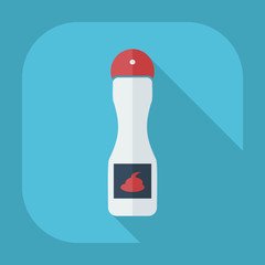 Flat modern design with shadow icons hair spray