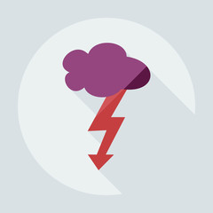 Flat modern design with shadow icons warning 