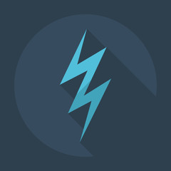 Flat modern design with shadow icons warning