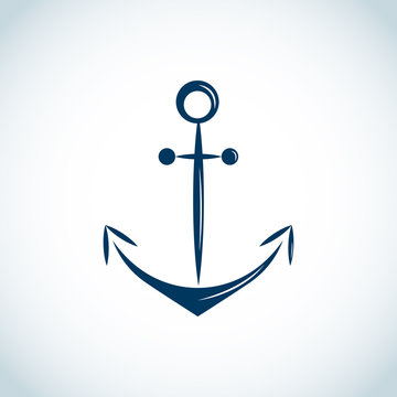  Nautical anchor icon/ anchor logo/ anchor vector  blue