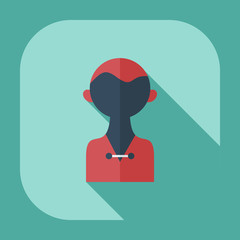 Flat modern design with shadow icons journalist