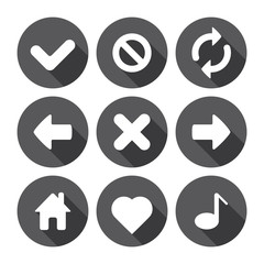 Web Page Flat Icons Monochrome Series
