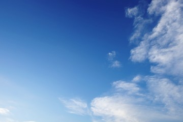 Blue sky space with cloud