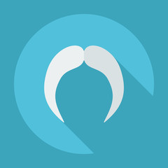 Flat modern design with shadow icon mustache