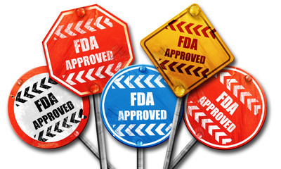 FDA approved background, 3D rendering, street signs