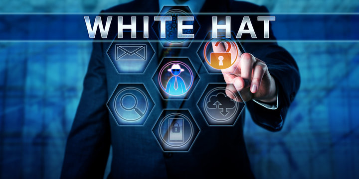 Business Manager Pushing WHITE HAT