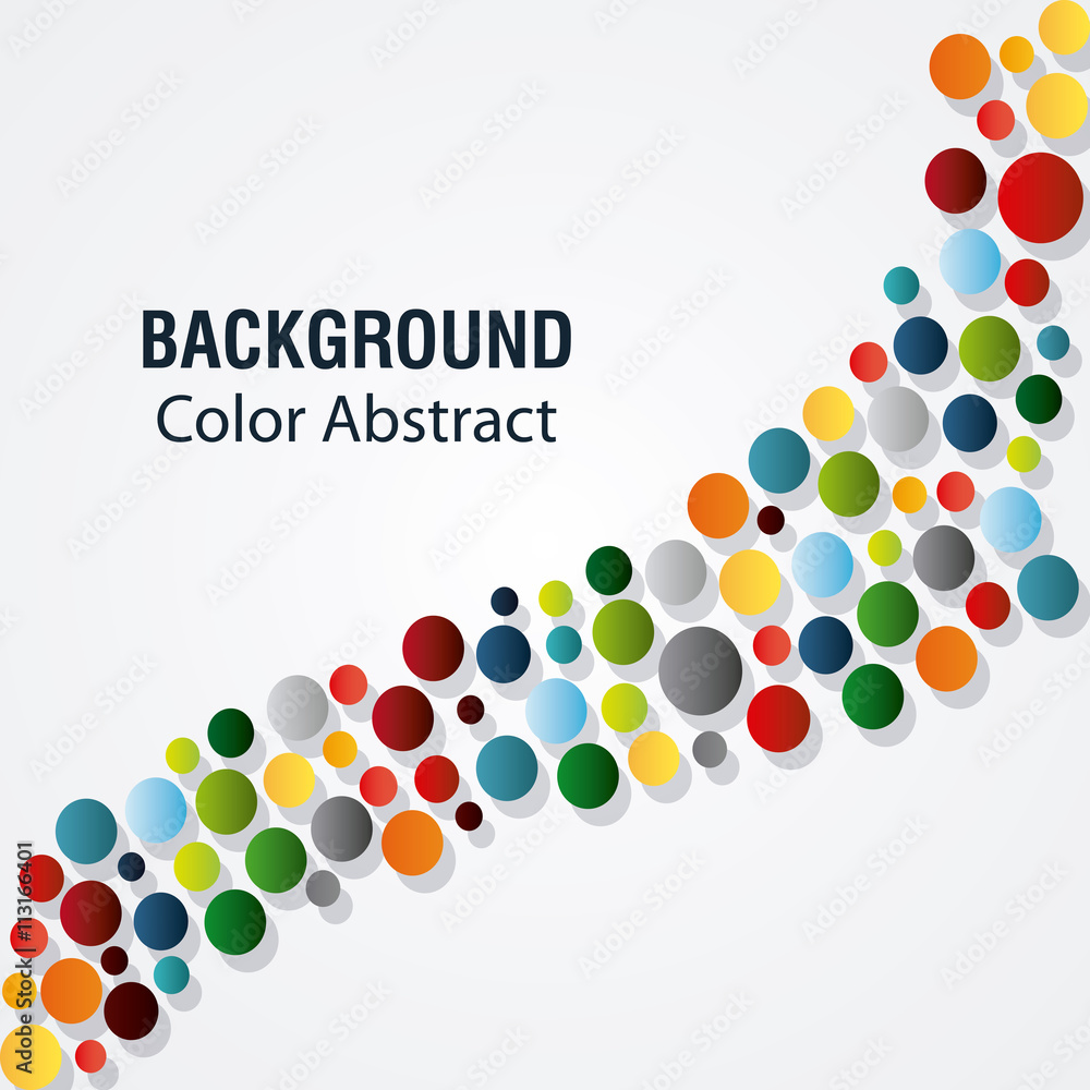 Poster multicolored background with abstract shapes, vector illustration